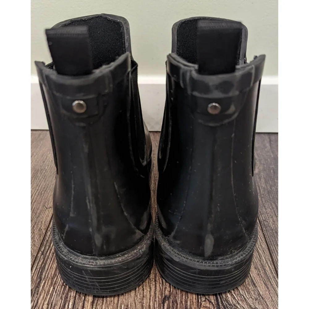 Madewell Chelsea Rubber Rain Boots in Black Size 9